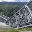 A section of a railway bridge collapsed into the water over the Laagen River in Ringebu, Norway