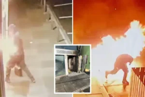 Hapless arsonist sets himself on fire trying to torch children’s soft play centre