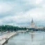 A group went missing after touring Moscow's sewer system - when a heavy rain downpour hit, (file image shows the Moskva river)