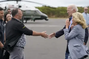 Biden arrives in Maui to comfort wildfire survivors and emergency workers