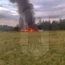 The crash site of a private jet near the village of Kuzhenkino, Tver Region