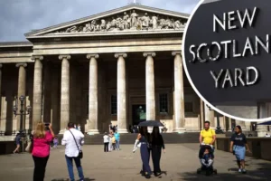 Police interview man over theft of 1,500 artefacts from British Museum as police fear they were melted down