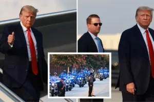 ‘I did nothing wrong’: Defiant Donald Trump officially released from jail after surrendering to face criminal charges
