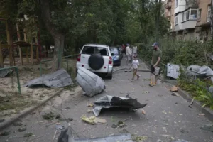 Air attack kills two in Kyiv while Russia accuses Ukraine of drone assault