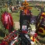 A view of the grave of Dmitry Utkin, who oversaw the Wagner Group’s military operations, at the Federal Military Memorial Cemetery in Mytishchy, outside Moscow, Russia