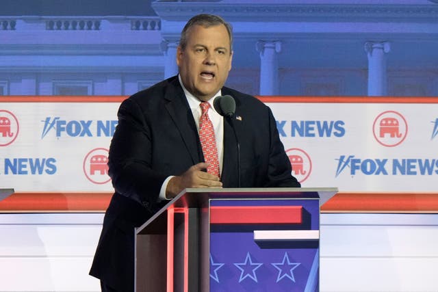 7ca7b22f50f943d6970e9ef9d69a6aec Former New Jersey governor Chris Christie speaks during a Republican presidential primary debate in Milwaukee