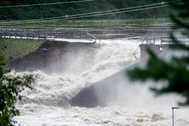 Dam bursts through wall