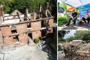 Police arrest third man over suspected arson at Crooked House pub after fire guts beloved boozer