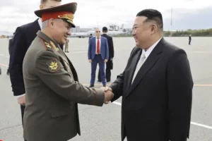 Kim Jong Un holds talks with Russian defence minister