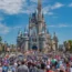 Orlando, Florida. May 17, 2019. Mickey’s Royal Friendship Faire on Cinderella Castle in Magic Kingdom at Walt Disney World Resort (1)