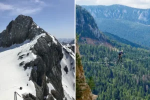 Brit, 42, falls to his death while climbing metal ladder 300ft up Austrian mountain