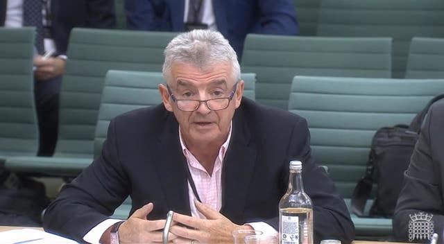2-74197729 Ryanair chief executive Michael O’Leary appearing before the Transport Select Committee