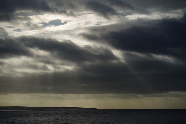 A cloudy sky
