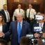Donald Trump has called today's trial a 'scam', a 'sham' and a 'witch hunt'