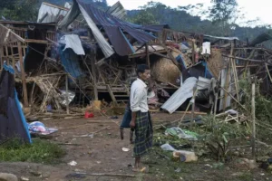Myanmar military accused of bombing displacement camp