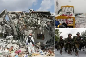 ‘Bodies everywhere’: Israel tells of ‘barbaric’ acts as officials vow Gaza siege won’t end until hostages are free