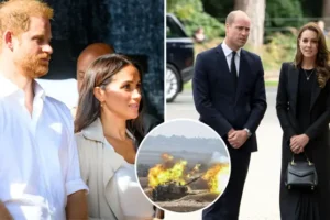 ‘We stand against all acts of terrorism and brutality’: Harry and Meghan join royals in condemning Israel-Hamas war