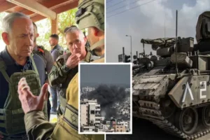 Benjamin Netanyahu says ‘the next stage is coming’ to Israel troops on Gaza border as bombing continues