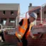 Bricklayers on a Barratt Homes site