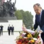Russian foreign minister Sergei Lavrov lays flowers at the base of the bronze statues of North Korean late leaders Kim Il Sung and Kim Jong Il at Mansu Hill Grand Monument in Pyongyang, North Korea, o