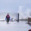 Stormy seafront