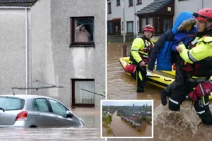 Trapped in their homes by Storm Babet: Inside weather ravaged Brechin as water levels reach ‘window sills’