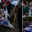 A funeral was held for three British people killed in the attacks by Hamas.