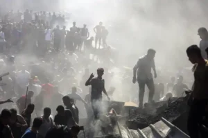 Israel strikes outskirts of Gaza City in second ground raid