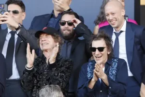 Mick Jagger and Ronnie Wood attend ‘El Clasico’ Spanish football clash