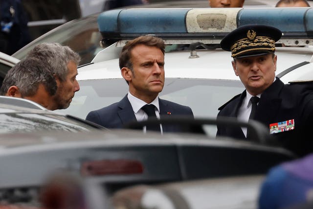 d210a517d1b44fa5a4dc4a8fee7c7747 President Emmanuel Macron at the school in Arras