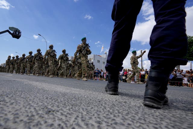 e63a8e872568441486b14f5bda92ba97 Cyprus’ soldiers take part in a military parade