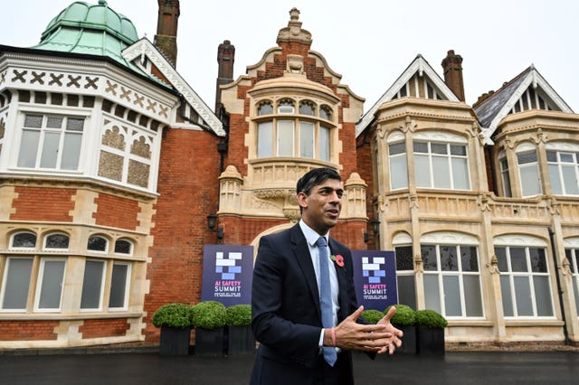 2-74417253 Prime Minister Rishi Sunak as he arrives at the AI Safety Summit