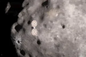 Nasa’s Lucy spacecraft swoops past first of 10 asteroids on journey to Jupiter