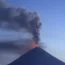 A volcano erupting