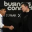Rishi Sunak shakes hands with Elon Musk