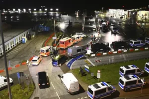 German airport closed after armed man breaches security with his car