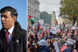 Rishi Sunak says police have ‘absolute and total’ support ahead of pro-Palestinian protest planned for Armistice Day