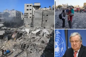 Gaza becoming a ‘graveyard for children’, UN chief warns, after Hamas claims death toll ‘passes 10,000’