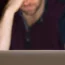 A man using a laptop