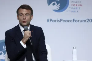 Macron says melting glaciers are ‘an unprecedented challenge for humanity’