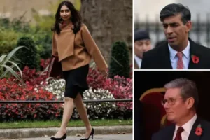 Sunak faces new calls to sack Braverman as Starmer blames Home Sec for far-right violence