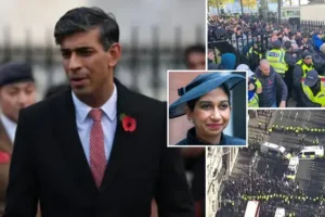 Rishi Sunak orders ‘crack down on unruly protesters’ after Armistice Day violence