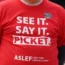 Aslef members on a picket line at Euston station in London