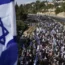 Family and supporters of the estimated 240 hostages held by Hamas in Gaza complete the final leg of a five-day solidarity rally calling for their return, from Tel Aviv to the Prime Minister’s office i