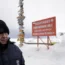 UN secretary-general Antonio Guterres stands outside a Chilean air force base in King George Island, Antarctica