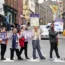 Unison members on strike