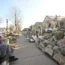 Iris Logan takes a break from dismantling her boulevard rock garden in front of her Sherburne Avenue home in St Paul, Minnesota