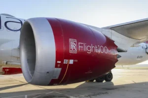 ‘Milestone’ transatlantic flight using greener fuel takes off from Heathrow