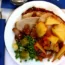 A traditional Christmas dinner