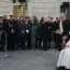 Pope Francis prayed at a statue of Mary near the Spanish Steps in Rome